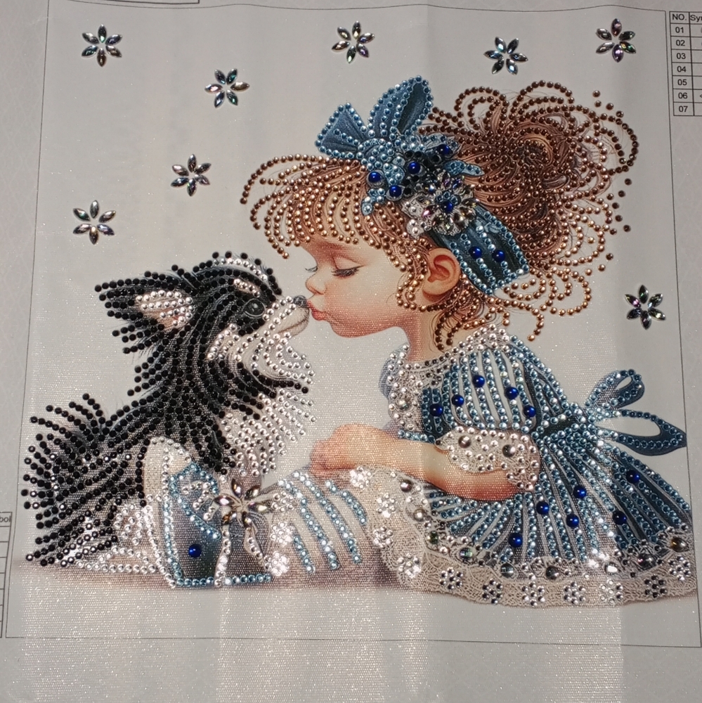 NEW Charming Blue and White Beaded Art Painting Diamond 💎 Paint 30×30cm